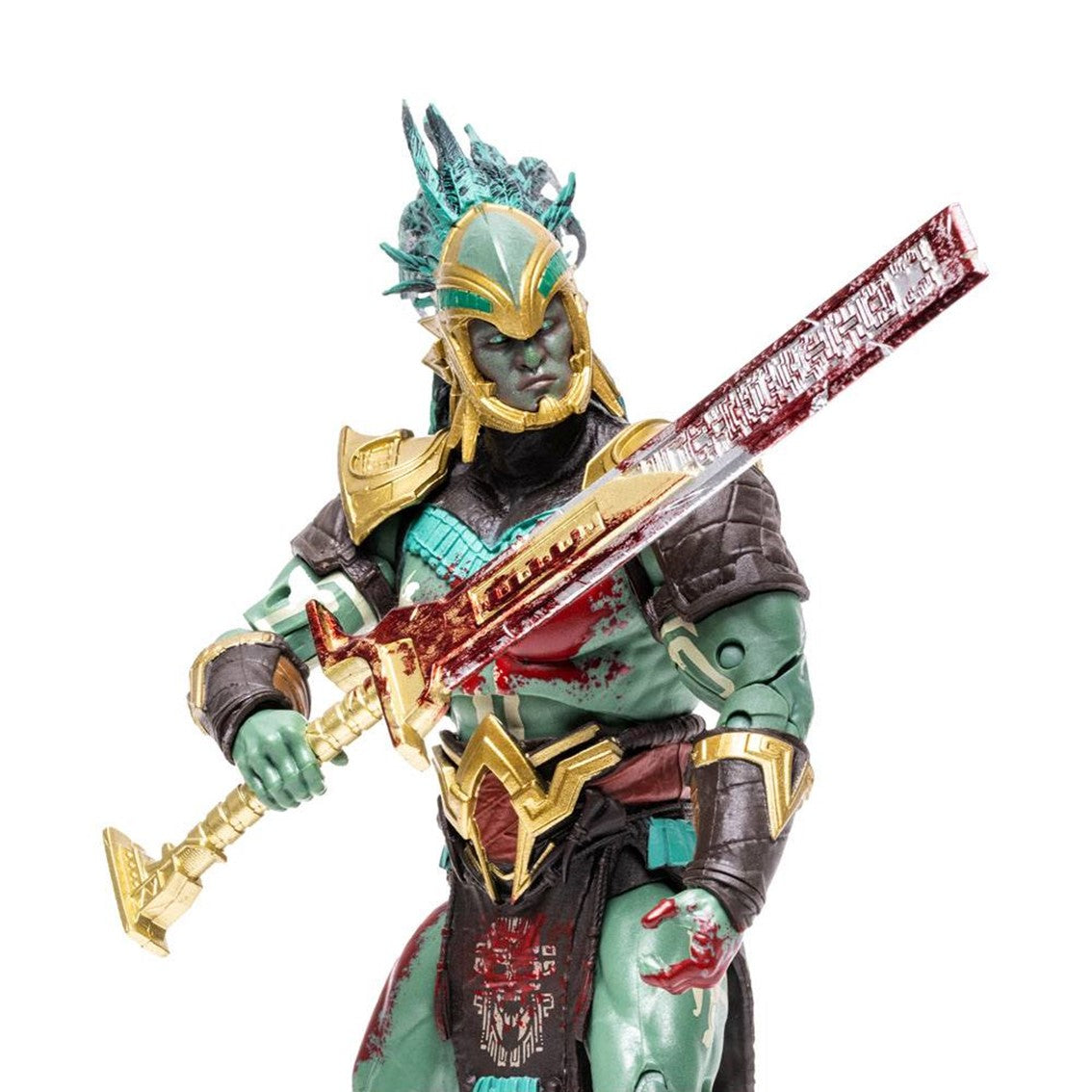 Figura mcfarlane toys mortal kombat kotal kahn sangriento