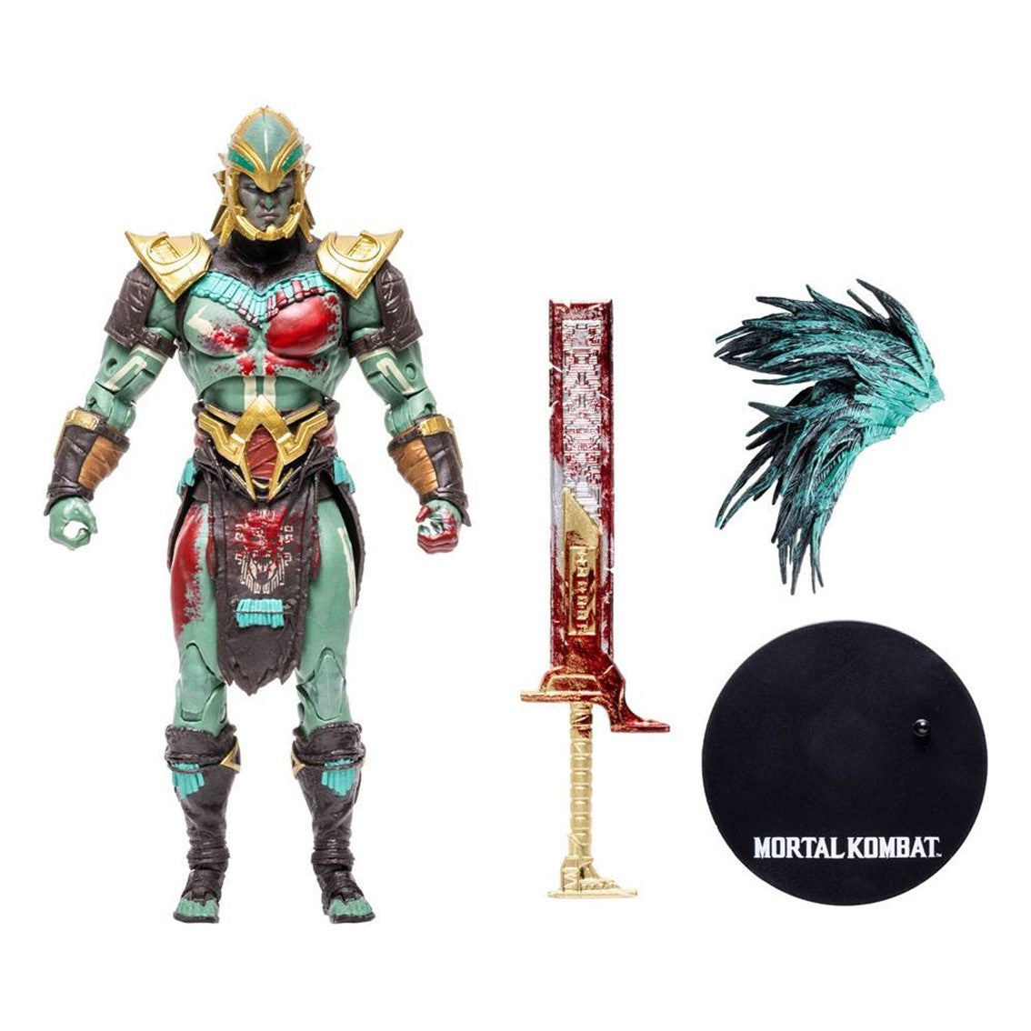 Figura mcfarlane toys mortal kombat kotal kahn sangriento