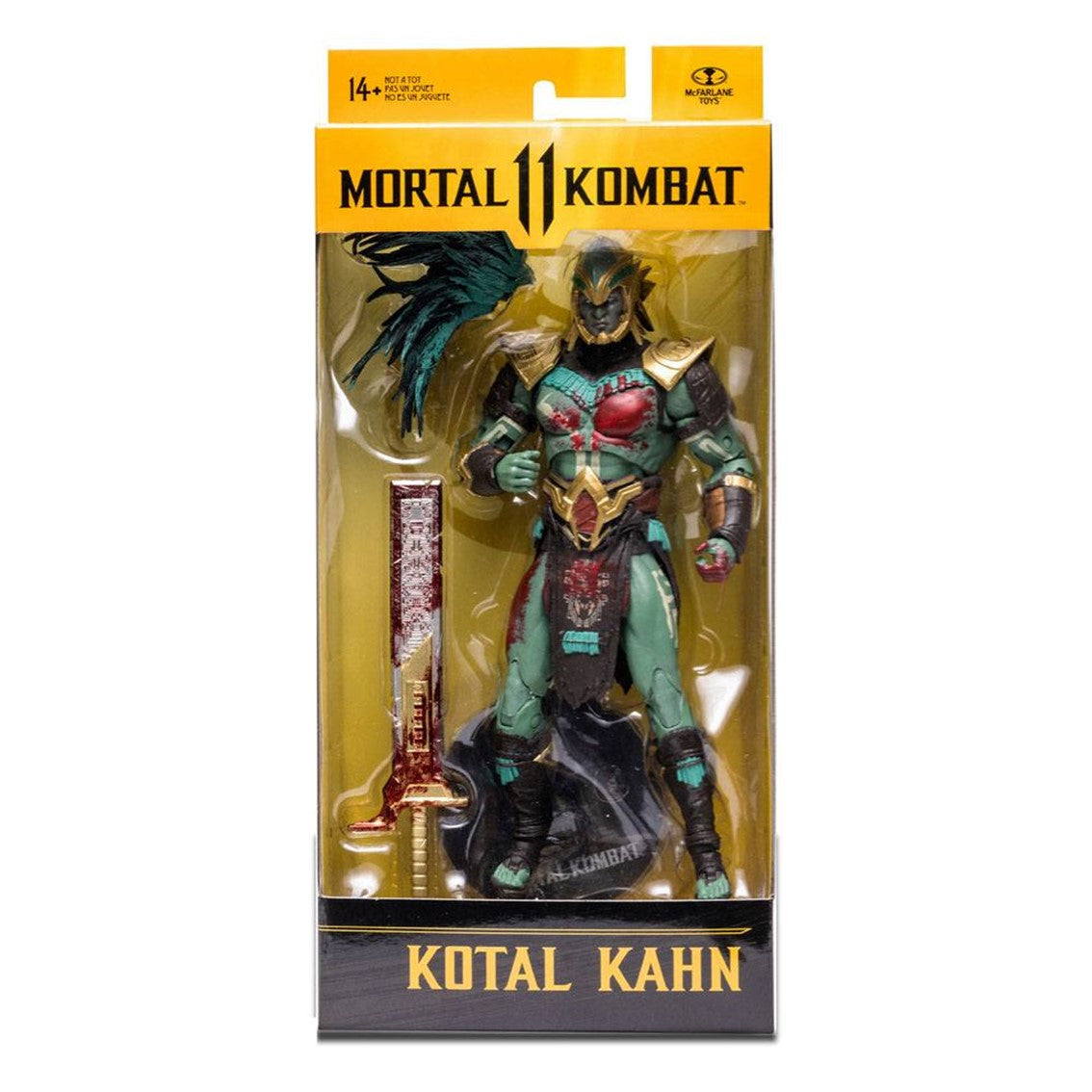 Figura mcfarlane toys mortal kombat kotal kahn sangriento