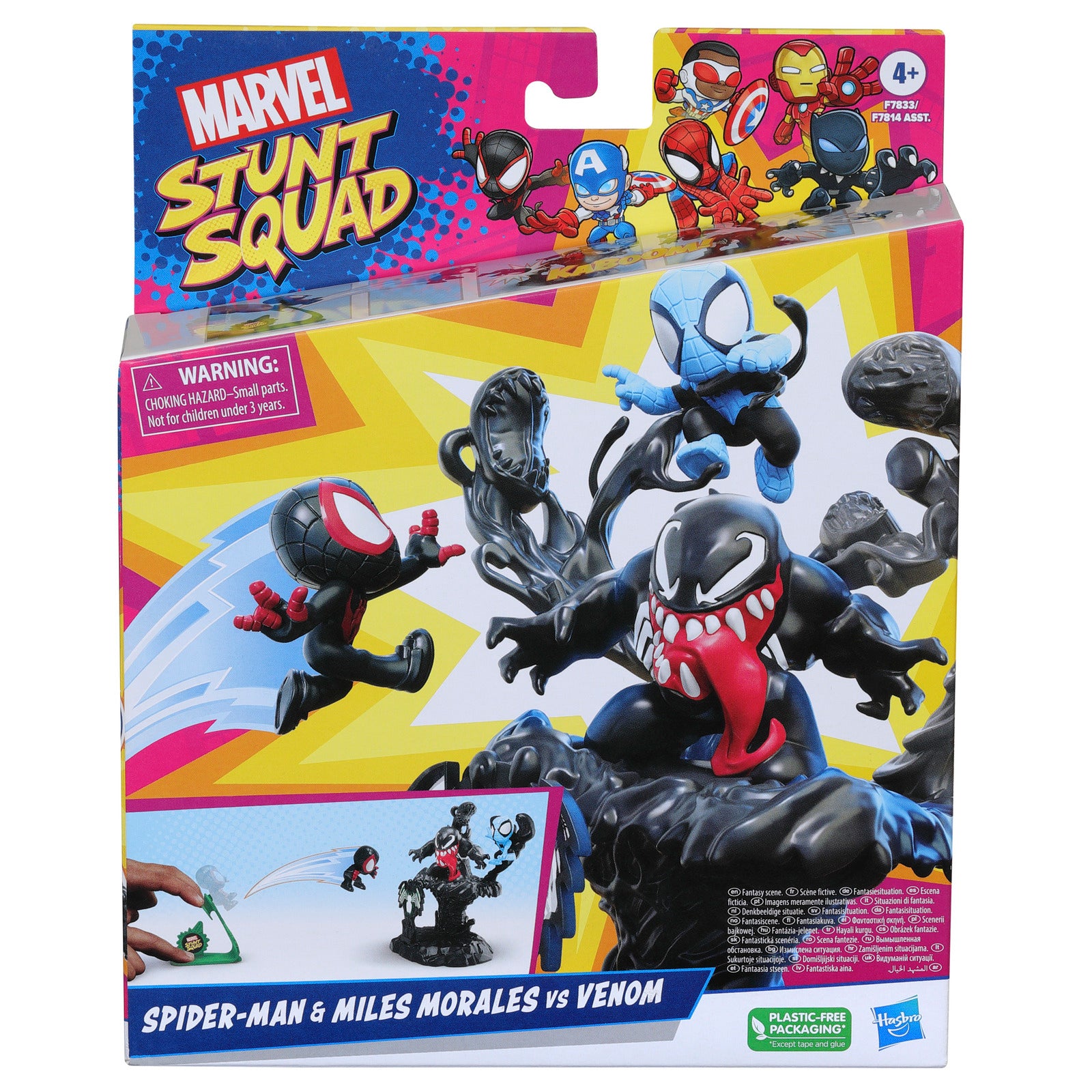 Set de juego hasbro marvel stunt squad villain knockdown spider man
