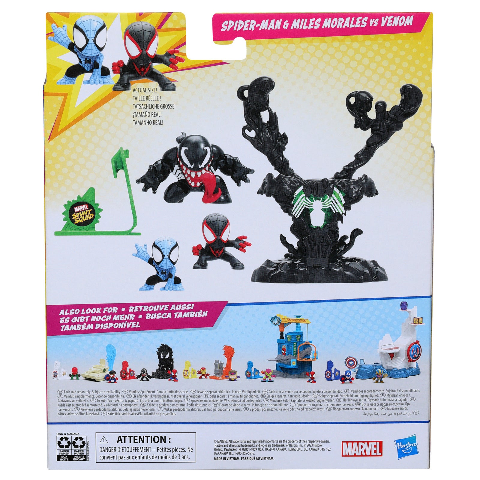 Set de juego hasbro marvel stunt squad villain knockdown spider man