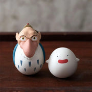 THE BOY AND THE HERON HERON & WARAWARA TWO PACK ROLY POLY Figura