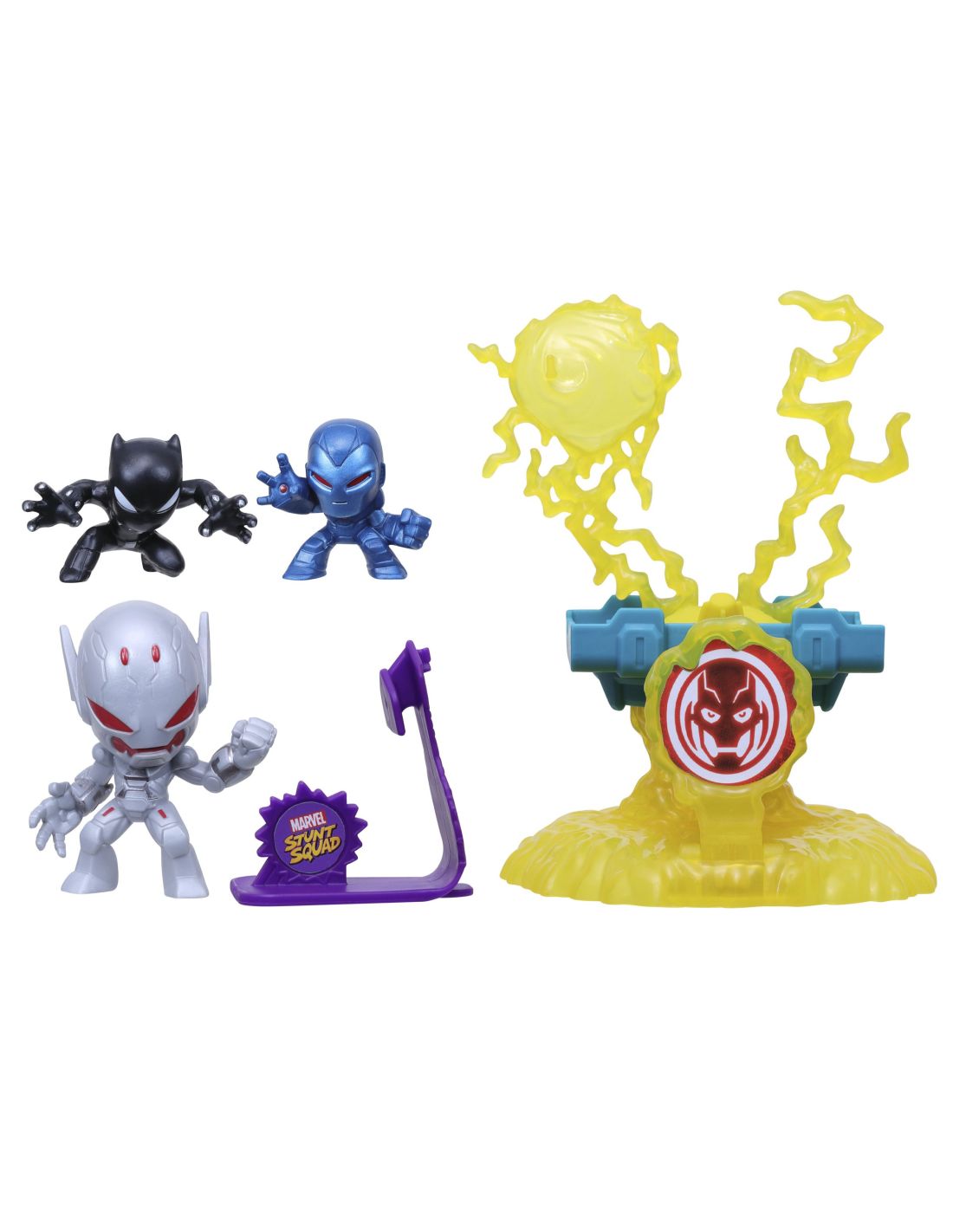 Set de juego marvel stunt squad villain knockdown Frikytopia