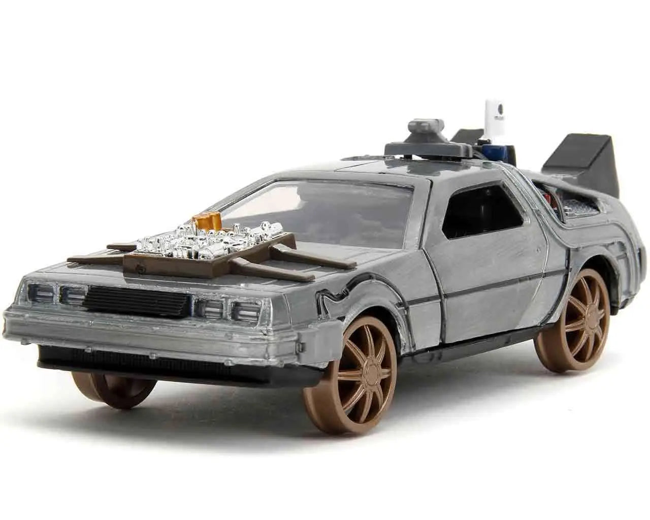 BACK TO THE FUTURE PART 3 DELOREAN RAILROAD WHEELS 1/32 DIE-CAST MODEL VARIANT LIMITED EDITION