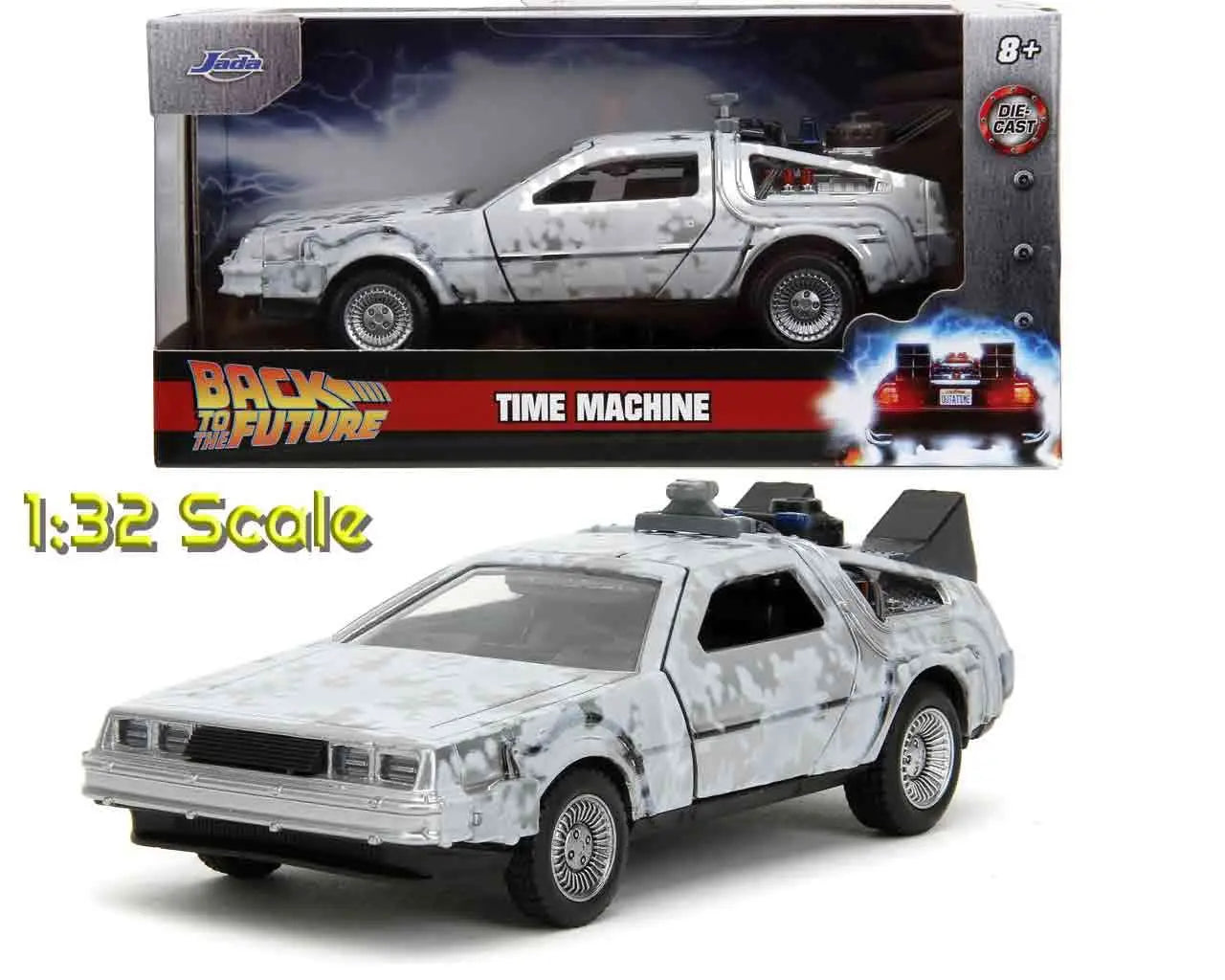 BACK TO THE FUTURE PART 1 1982 DELOREAN FROST EFFECT 1/32 DIE CAST MODEL VARIANT LIMITED EDITION Frikytopia