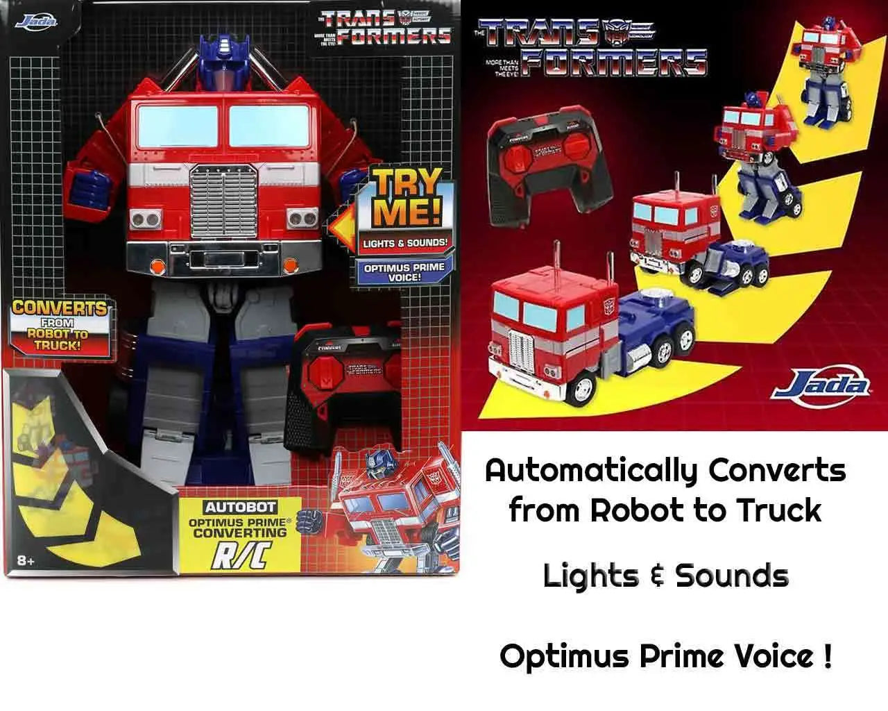 TRANSFORMERS GENERATION 1 OPTIMUS PRIME TRANSFORMING TO ROBOT 1/16 REMOTE CONTROL MODE