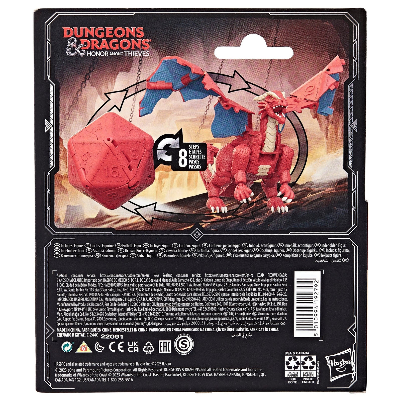 Figura hasbro dicelings dungeons dragons honor among thieves red dragon