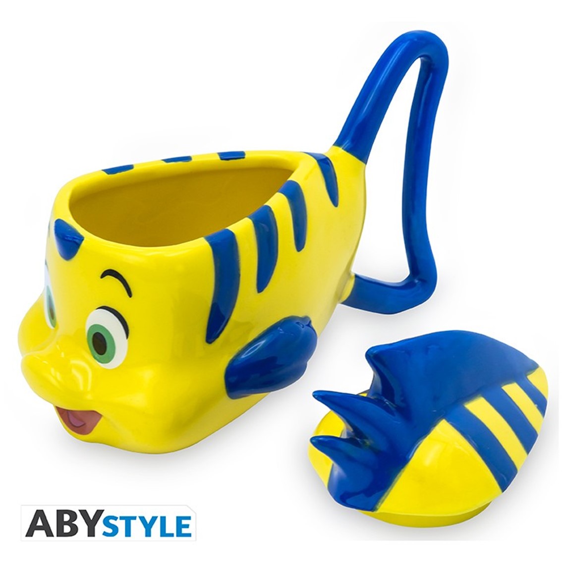 Taza 3d abystyle disney la sirenita flounder