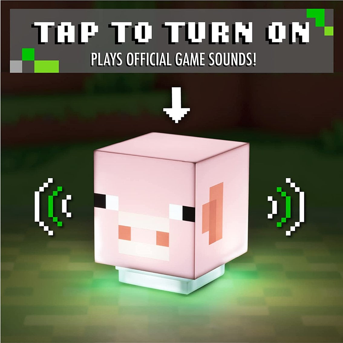 Lampara paladone minecraft cerdito musica incorporada Frikytopia