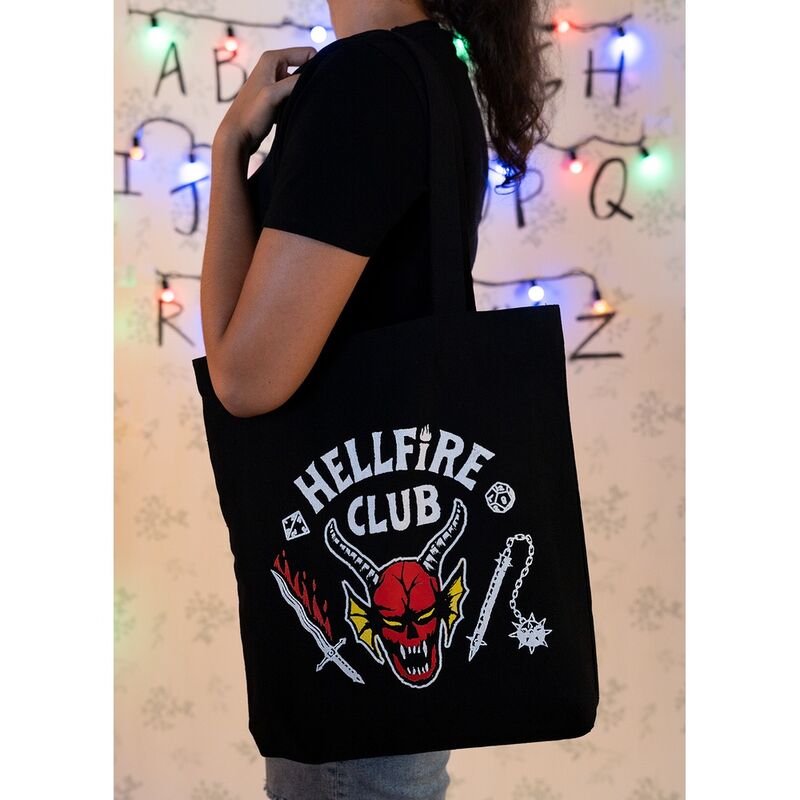 Tote bag stranger things hellfire club