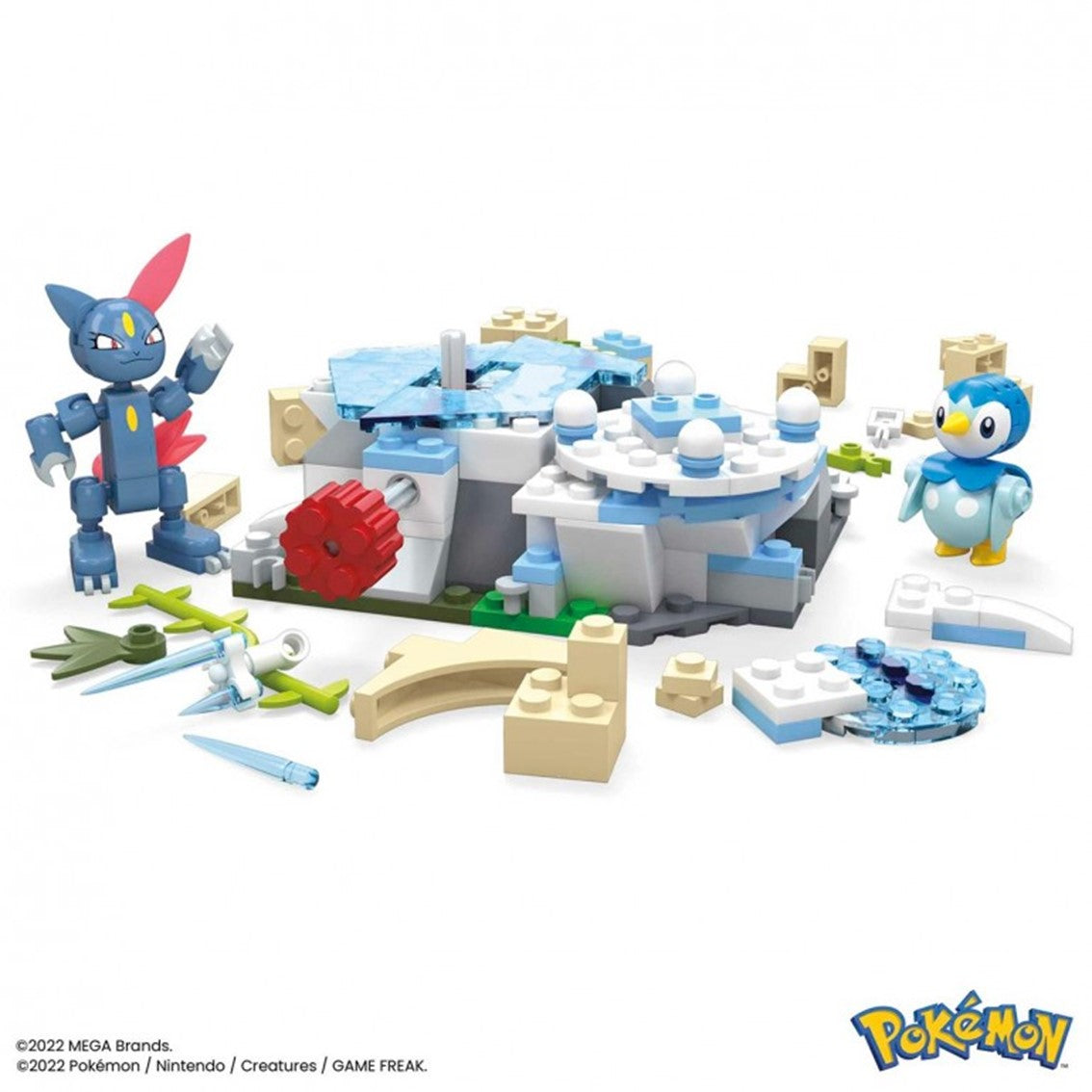 Figura mattel mega construx pokemon piplup sneasel se relajan