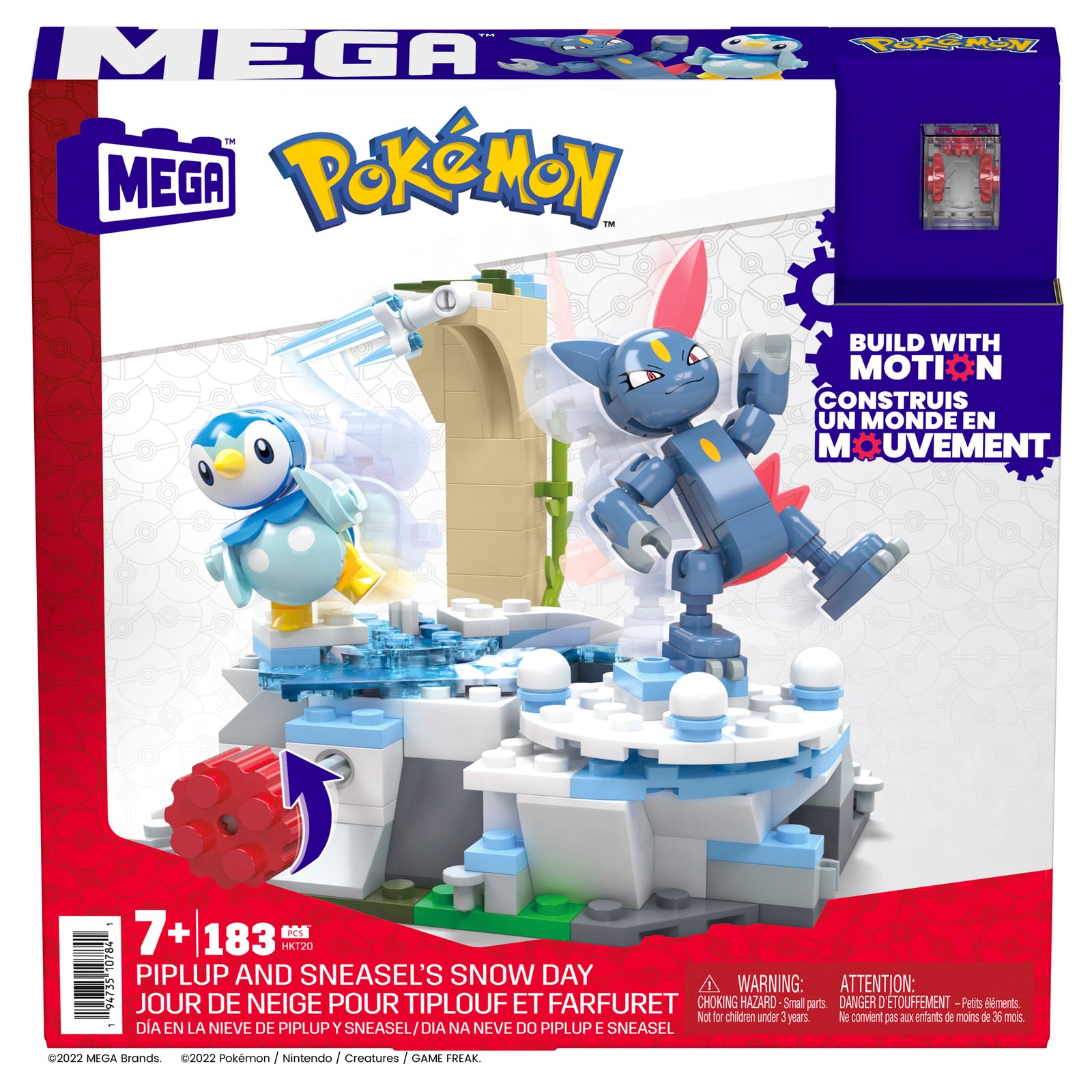 Figura mattel mega construx pokemon piplup sneasel se relajan