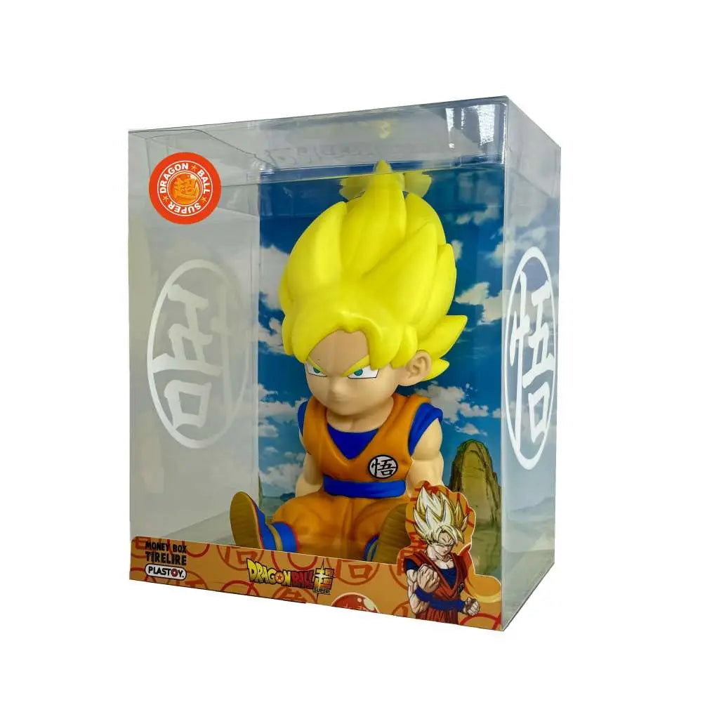 Figura hucha plastoy dragon ball super saiyan son goku