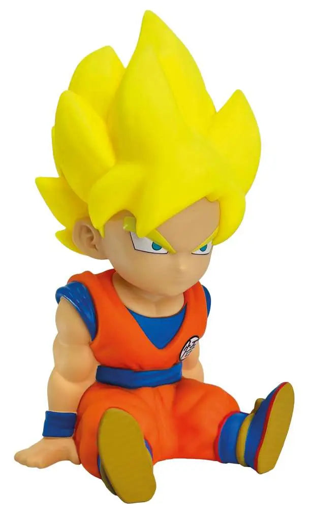 Figura hucha plastoy dragon ball super saiyan son goku