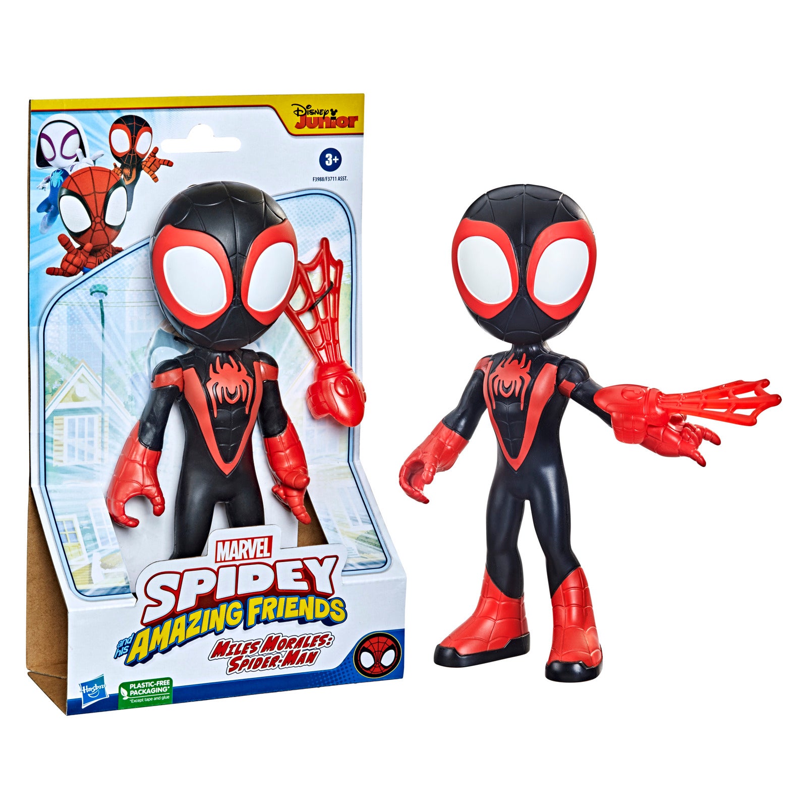 Figura gigante hasbro marvel spidey amazing friends miles morales
