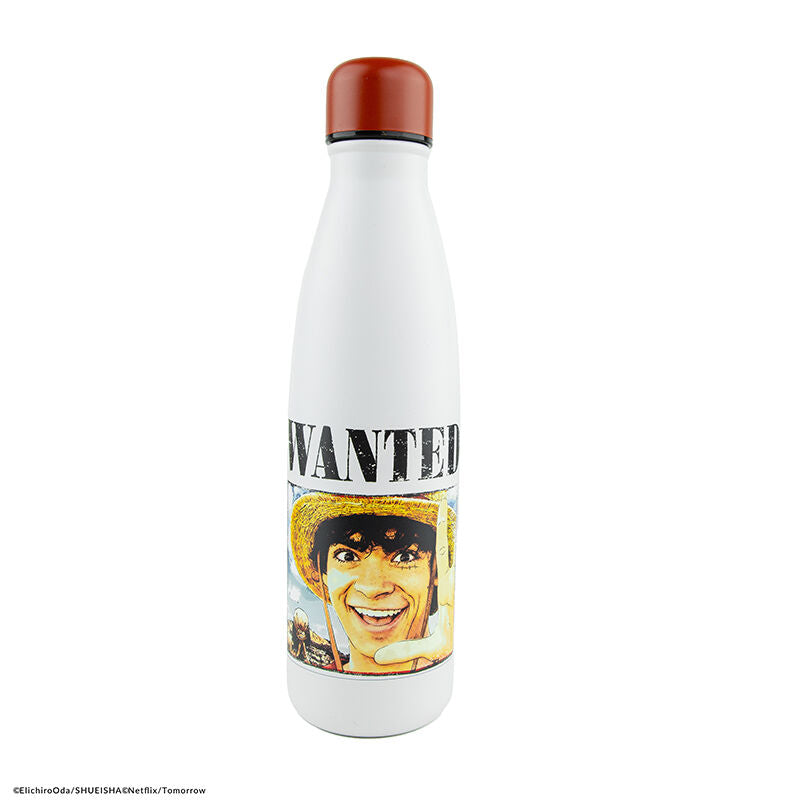 One Piece Botella Termo Wanted Pirata Luffy Frikytopia