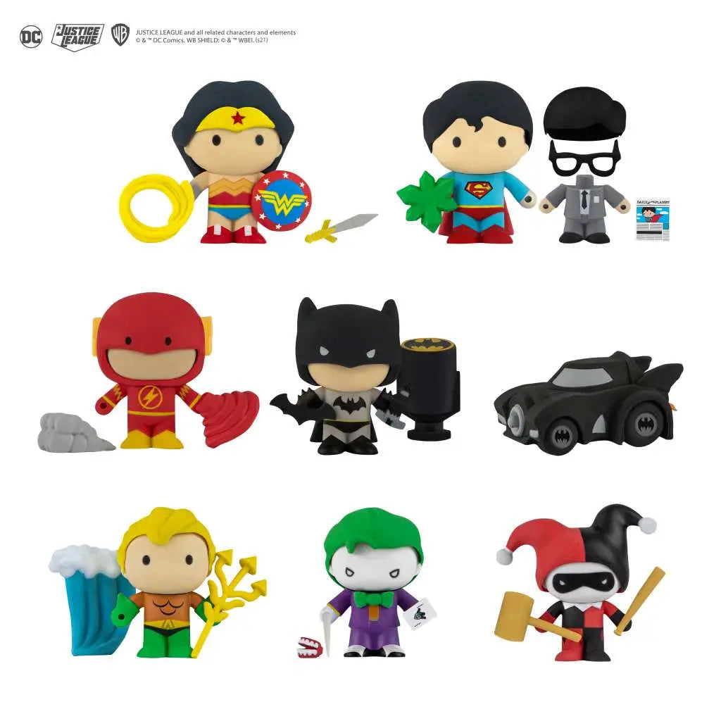 DC COMICS JUSTICE LEAGUE ERASERS MYSTERY DISPLAY Caja (24)