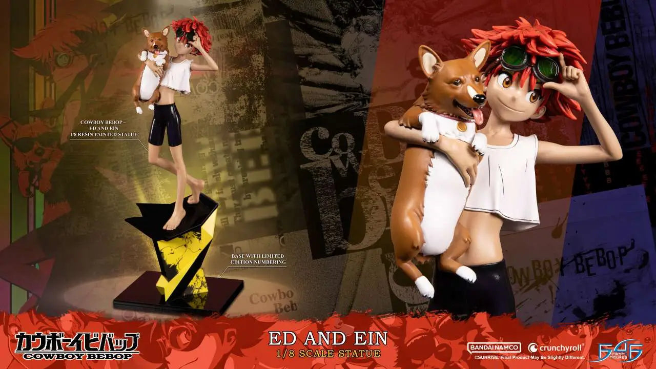 COWBOY BEBOP ED AND EIN 1/8 RESIN Estatua