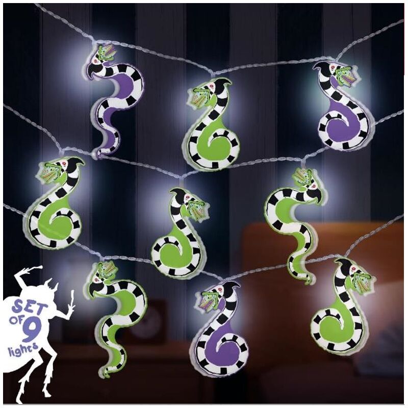 Cuerda de luces led paladone beetlejuice 9 personajes 130 cm Frikytopia