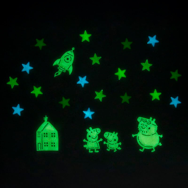 Vinilo decorativo paladone peppa pig brilla en la oscuridad