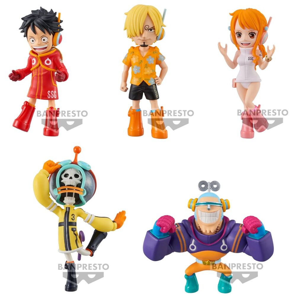 Figura banpresto one piece world collectable egg head 1 de 7cm unidad aleatoria