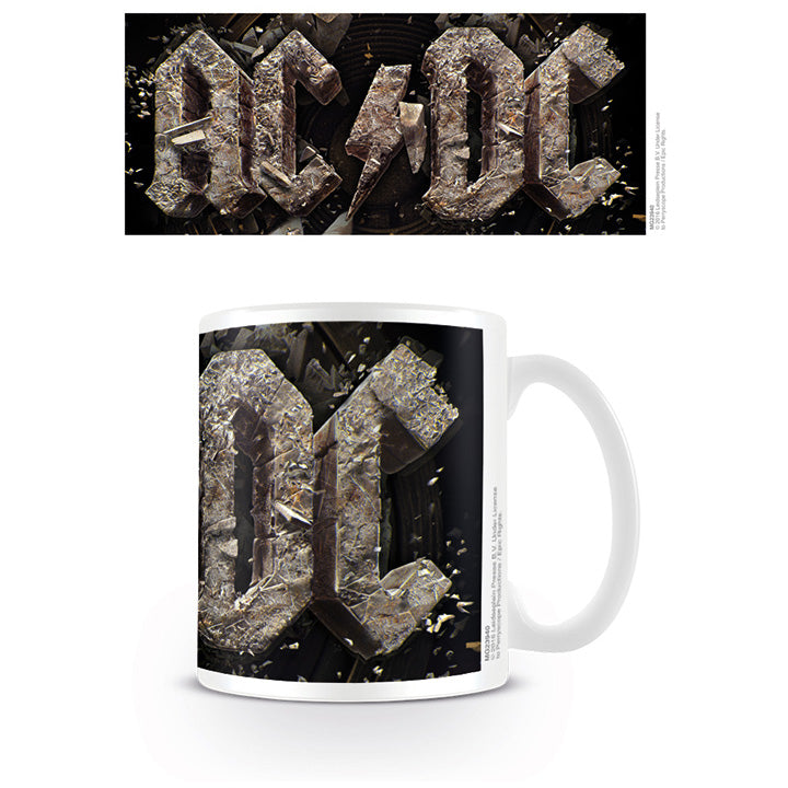 Taza pyramid rock ac dc rock or bust Frikytopia