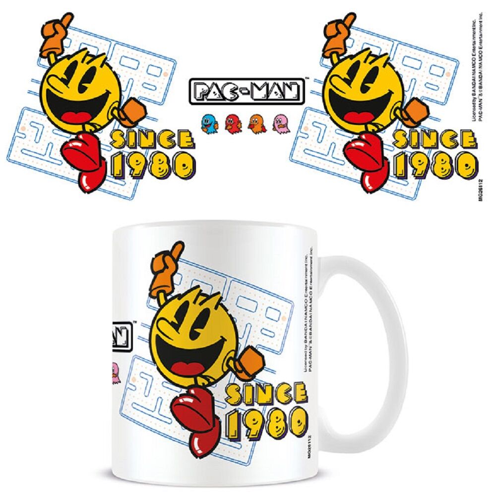 Taza de desayuno pyramid videojuegos clasicos pac man desde 1980 Frikytopia
