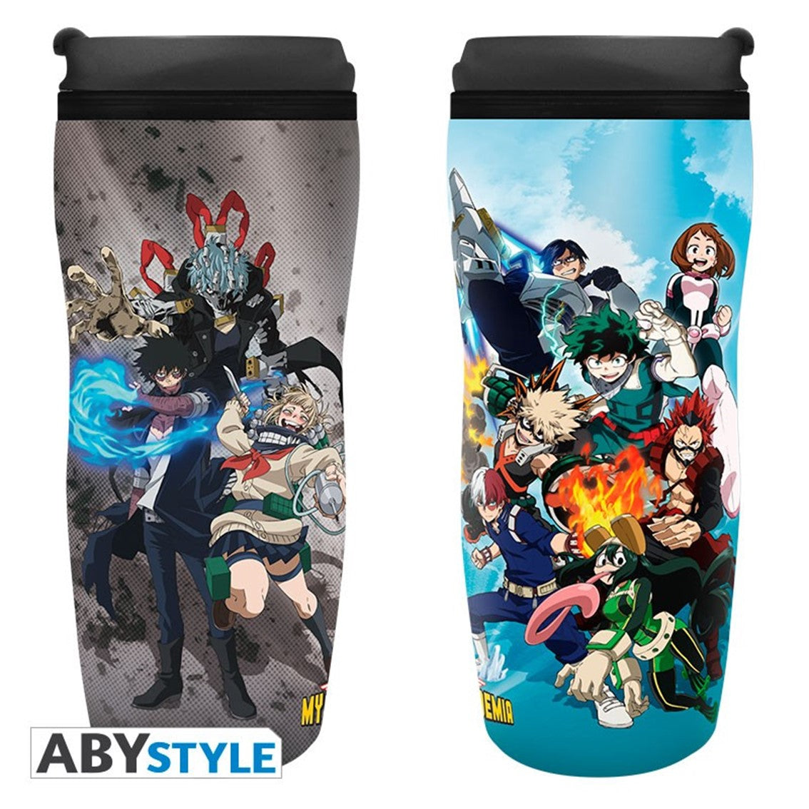 Taza de viaje abystyle my hero academia heroes y villanos Frikytopia
