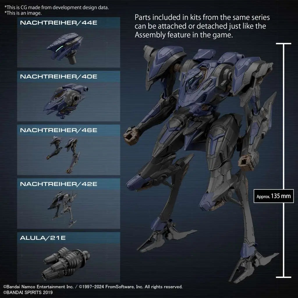 30MM ARMORED CORE VI SCHNEIDER NACHTREIHER/40E STEEL HAZE