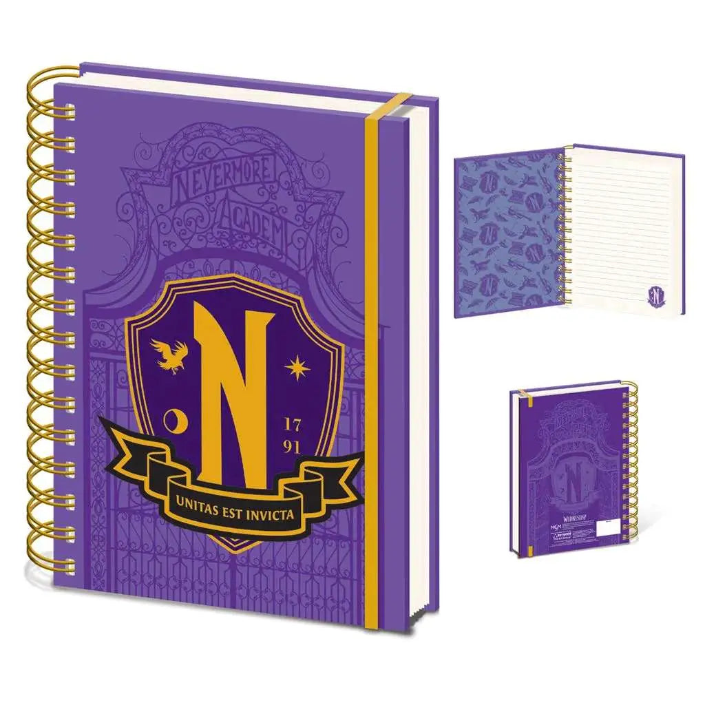 WEDNESDAY NEVERMORE SHIELD WIRO Libreta
