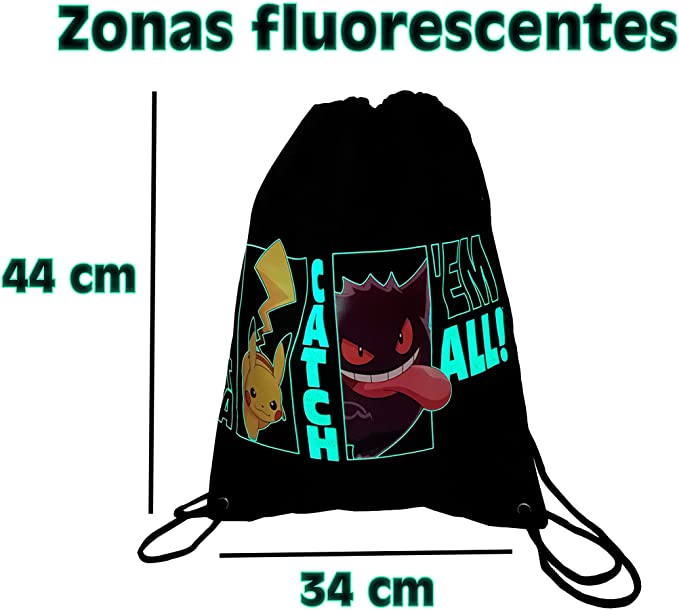 Saco mochila cyp brands pokemon gotta catch em all