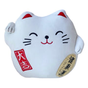 Peluche gato de la suerte lucky cat blanco 20 cm