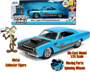 LOONEY TOONES 1970 PLAYMOUTH ROADRUNNER & COYOTE 1/24 DIE-CAST MODEL
