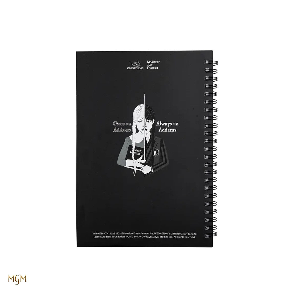 Libreta cinereplicas wednesday addams miercoles y violonchelo