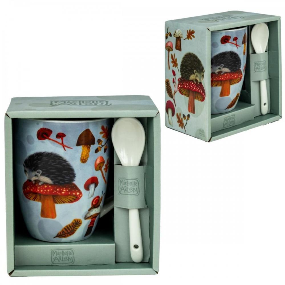 Taza de ceramica con cuchara enesco erizo Frikytopia