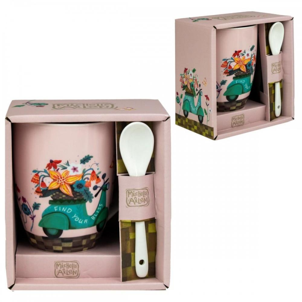 Taza de ceramica con cuchara enesco