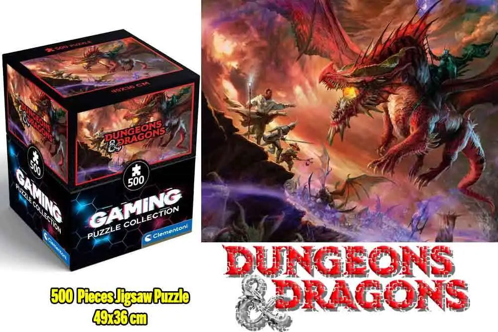 Gaming Puzle Collection - Cube500 Dungeons & Dragons: Kansaldi on Red Dragon  - Jigsaw Puzle 500 Pcs