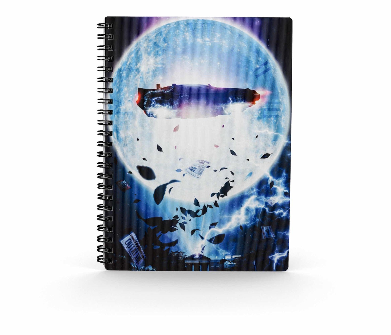 Libreta efecto 3d poster bttf delorean regreso al futuro Frikytopia