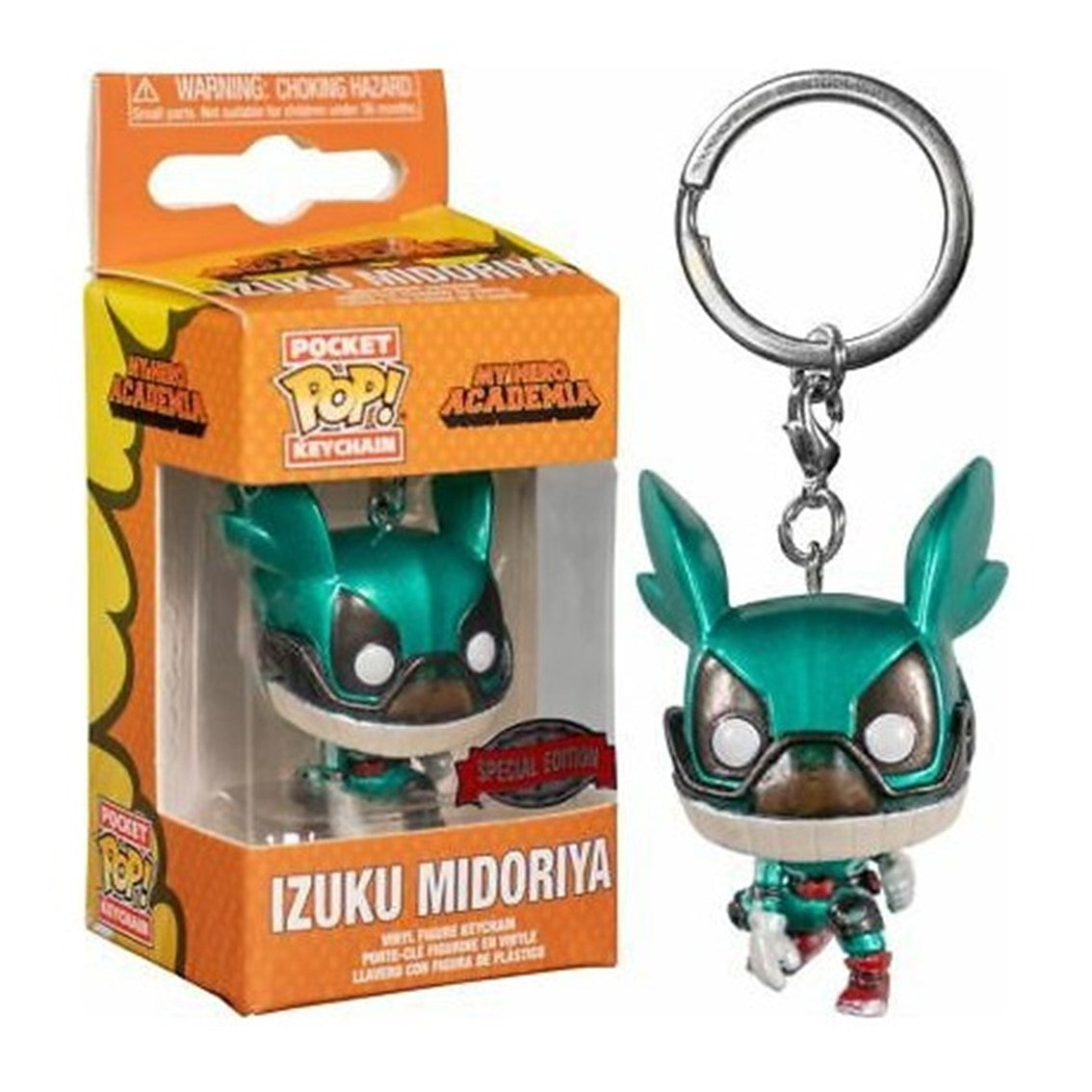 Funko pop keychain my hero academia izuku midoriya efecto metal