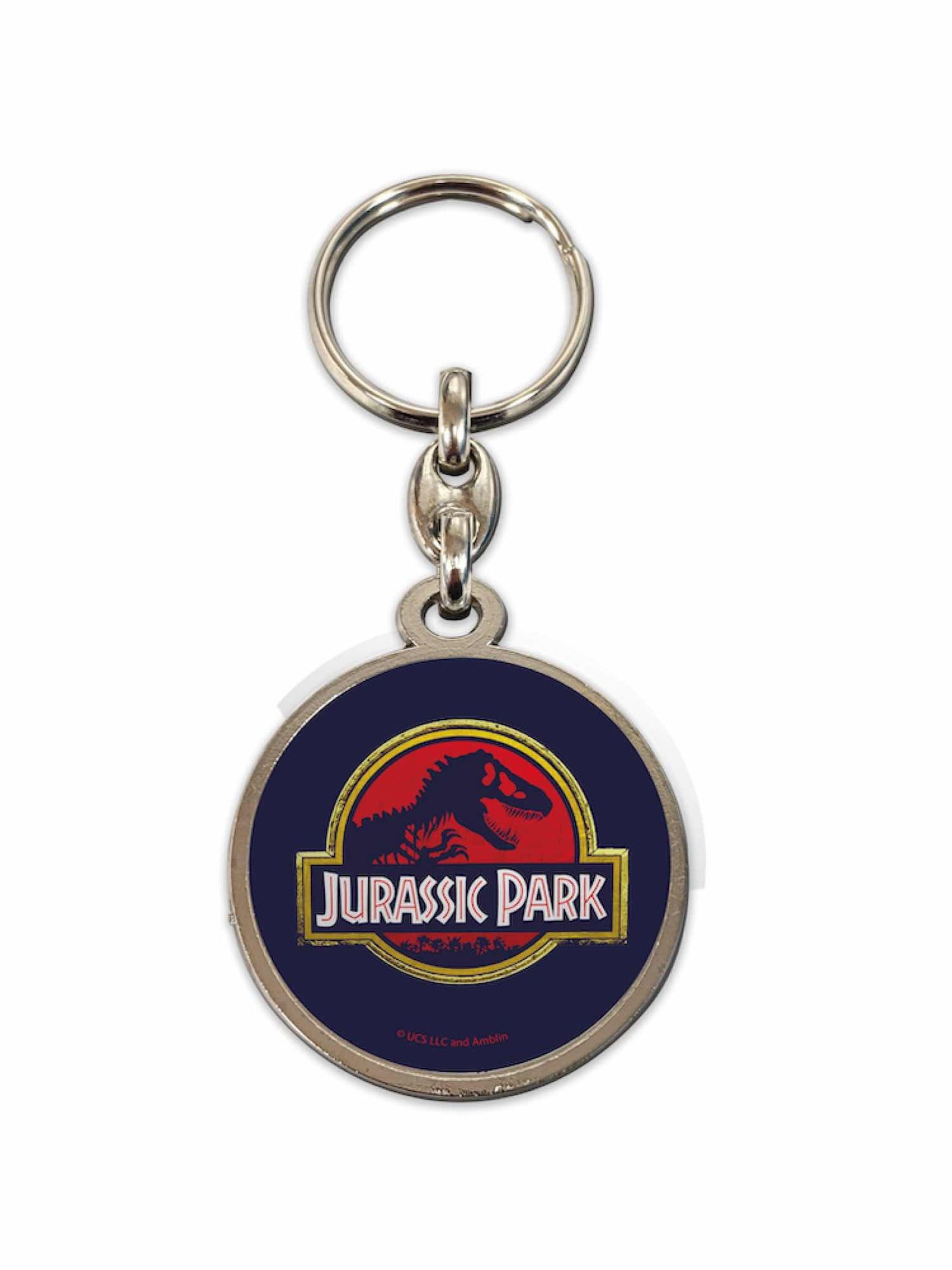Llavero redondo logo pelicula jurassic park Frikytopia