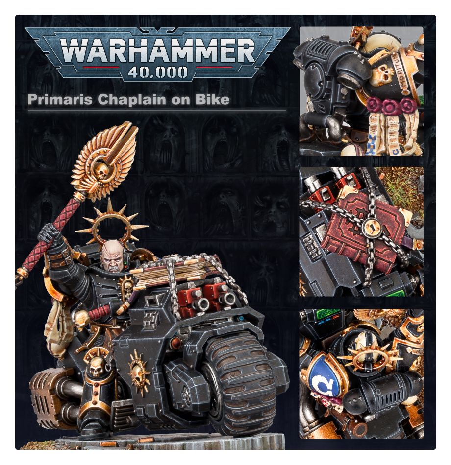SPACE MARINES: CAPELLÁN PRIMARIS EN MOTO