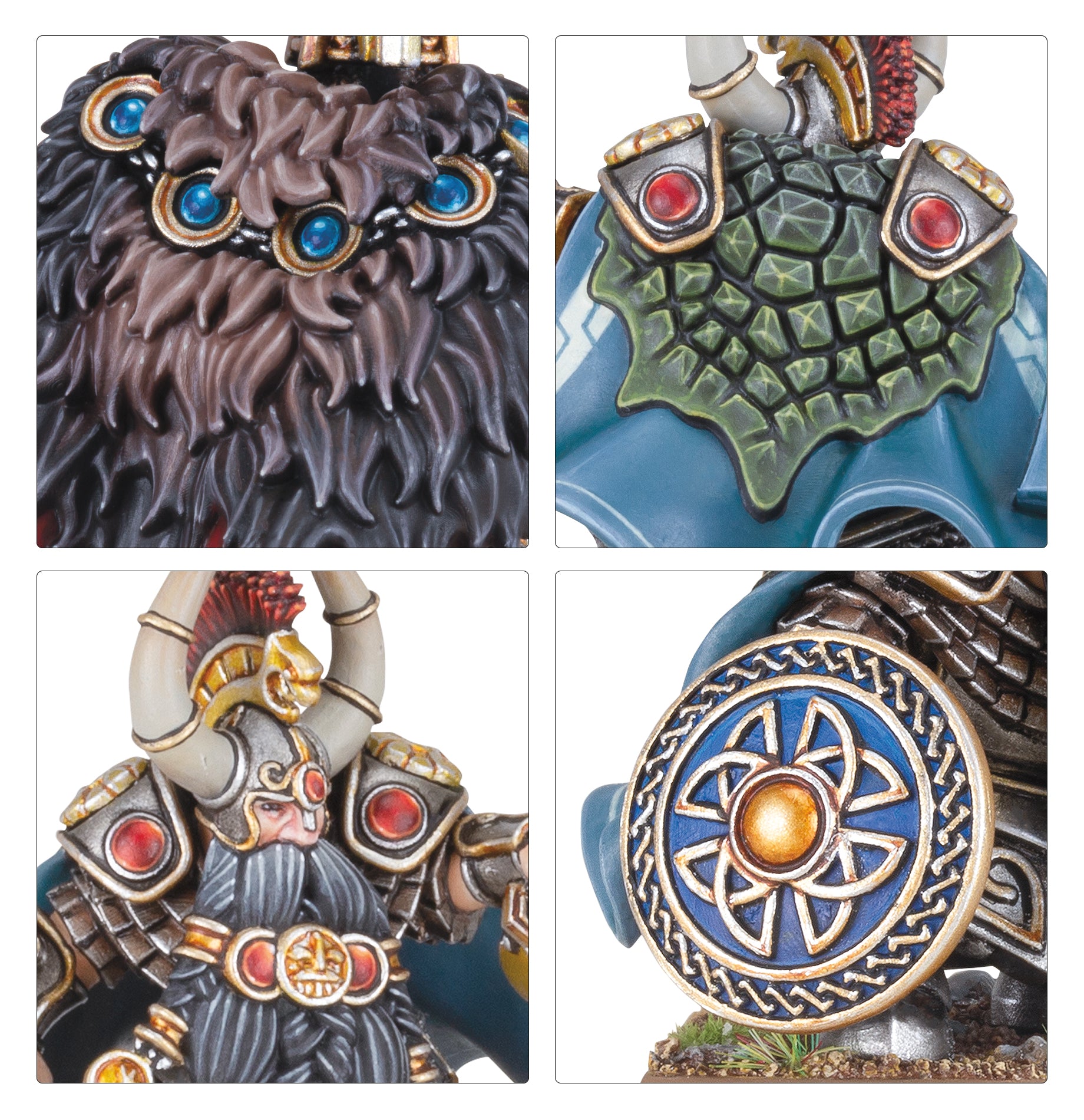 DWARF/M/H: DWARF LORDS W/SHIELDBEARERS