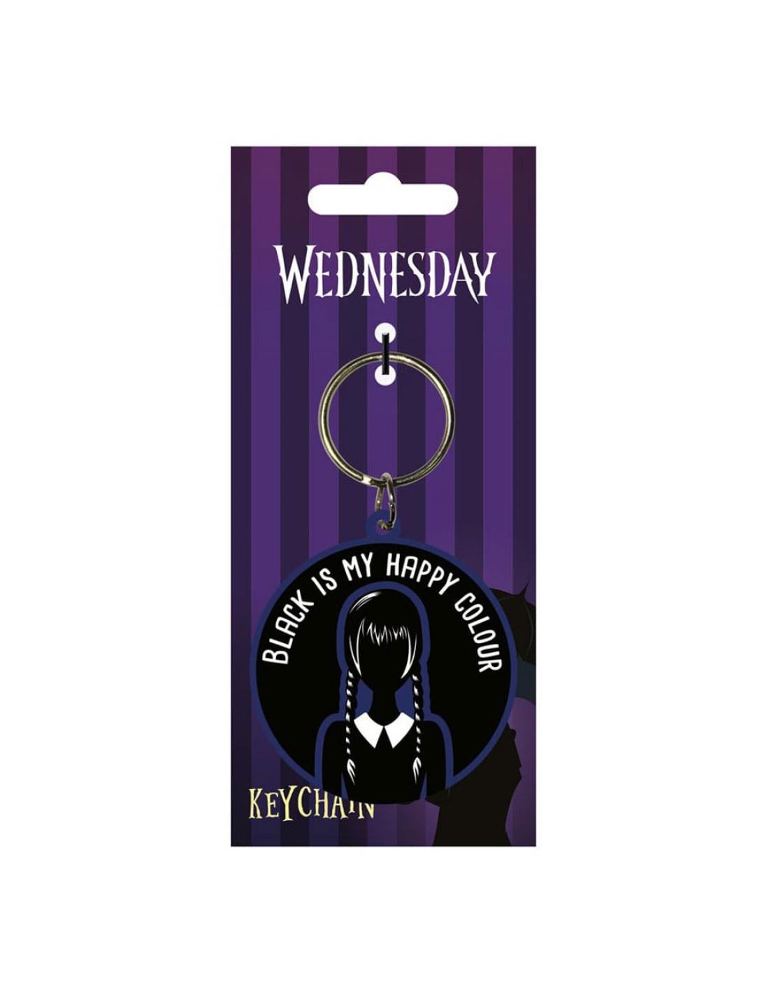 Llavero pyramid wednesday addams black is my happy color Frikytopia