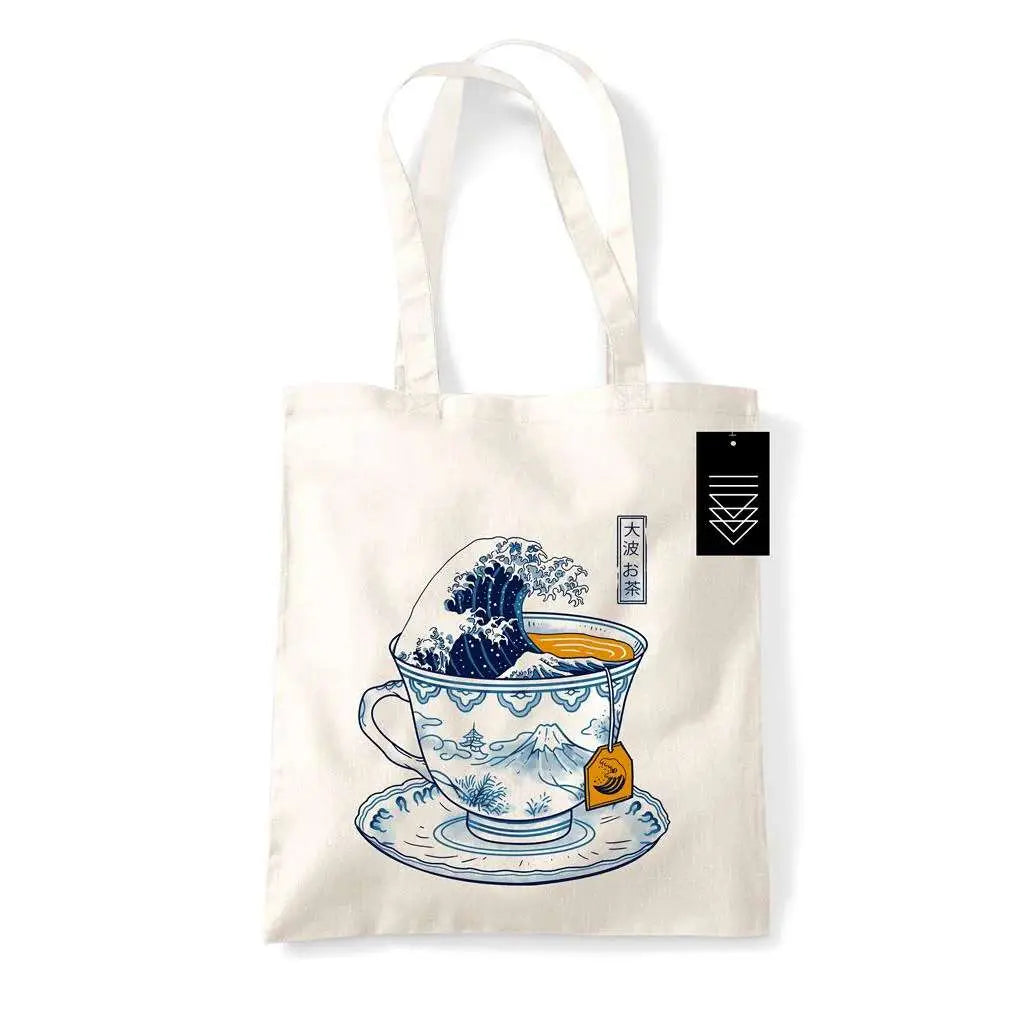 VINCENT TRINIDAD GREAT KANAGAWA TEA TOTE Bolsa Frikytopia