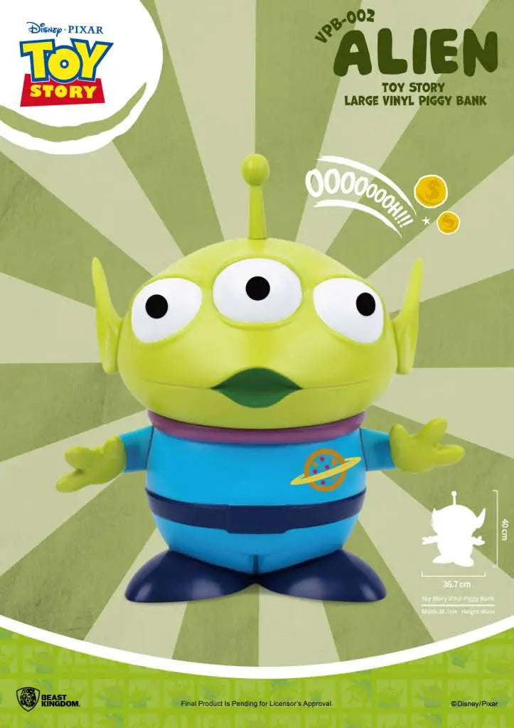 TOY STORY LARGE VINYL PIGGY BANK ALIEN Frikytopia