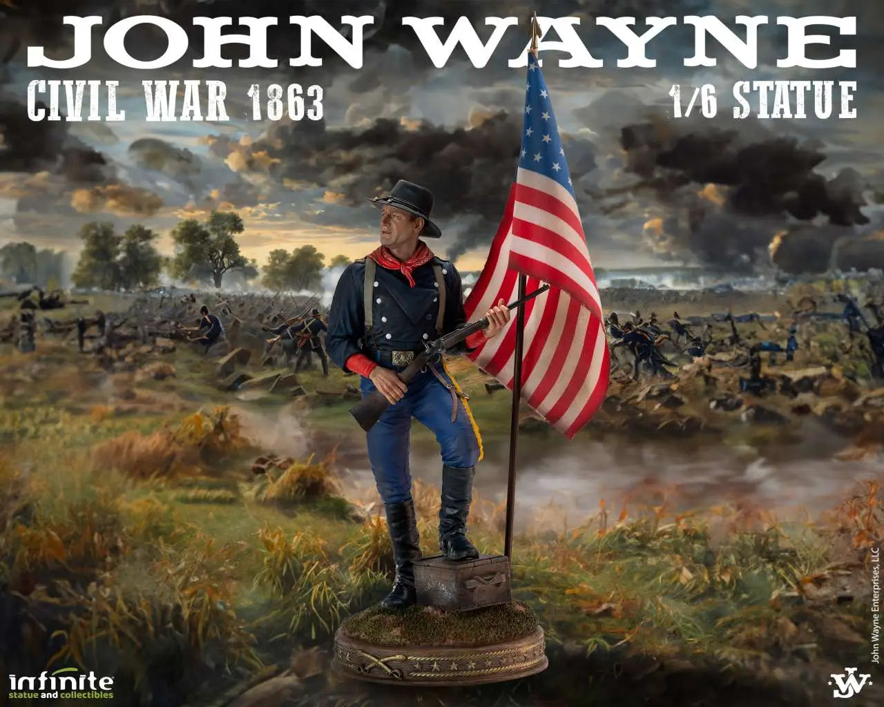 JOHN WAYNE CIVIL WAR 1863 1/6 Estatua