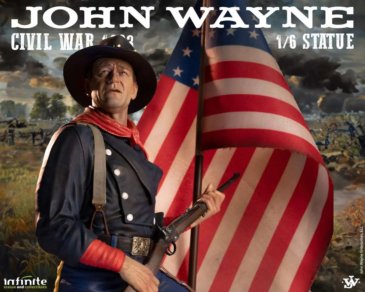 JOHN WAYNE CIVIL WAR 1863 1/6 Estatua