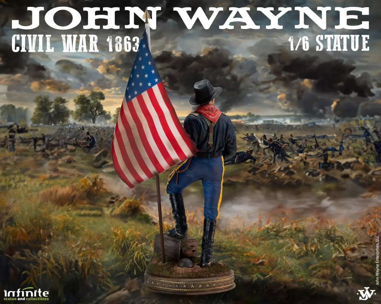 JOHN WAYNE CIVIL WAR 1863 1/6 Estatua