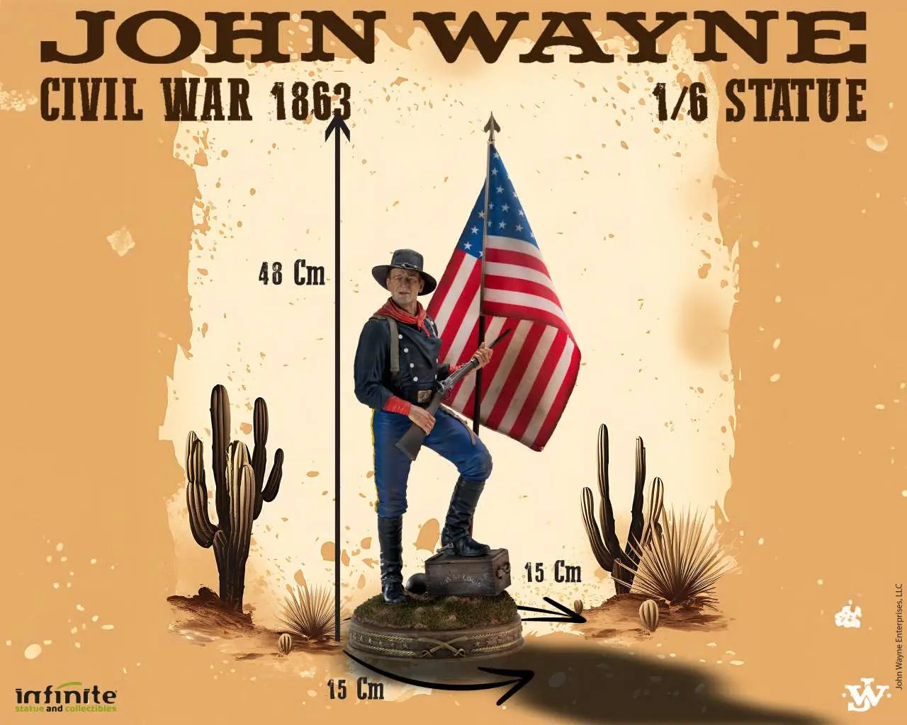 JOHN WAYNE CIVIL WAR 1863 1/6 Estatua