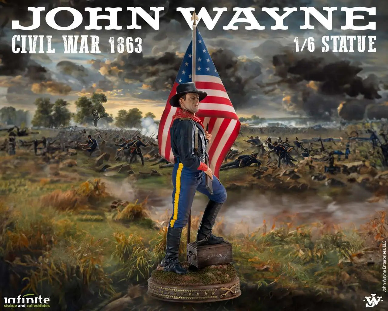 JOHN WAYNE CIVIL WAR 1863 1/6 Estatua